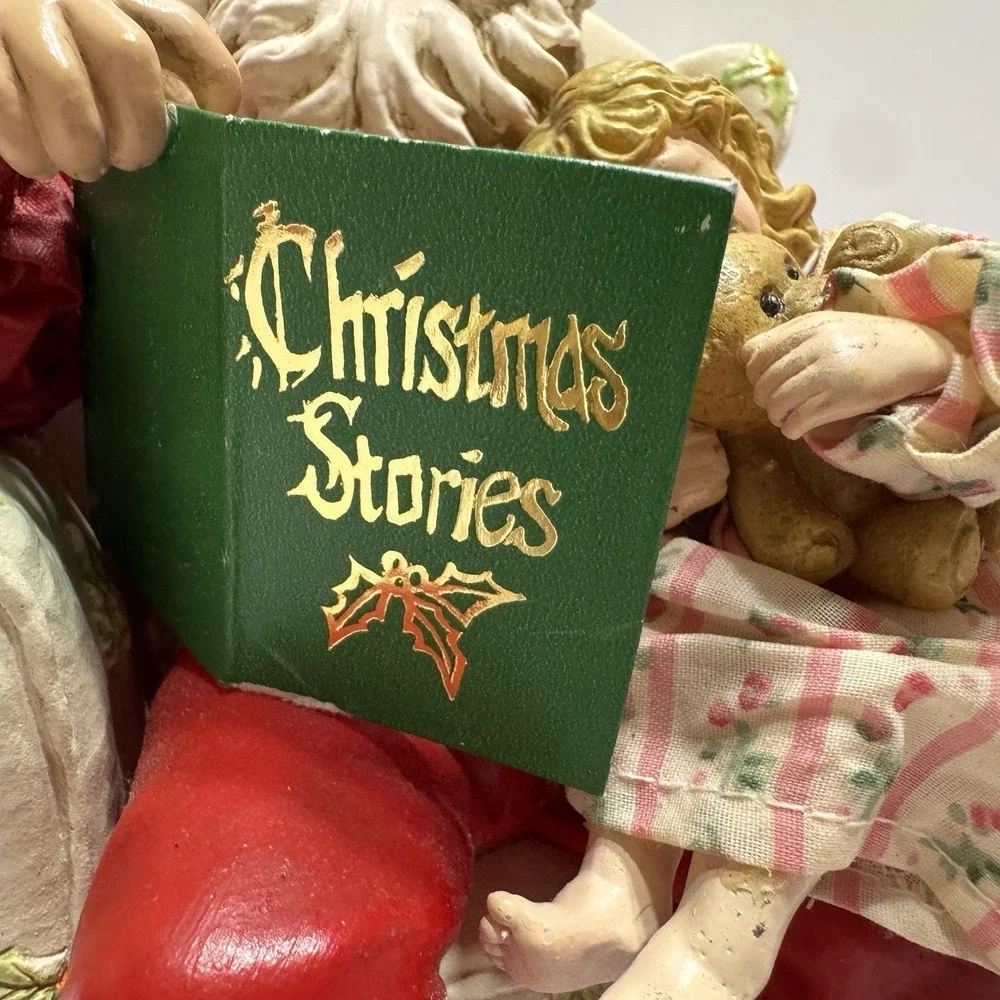 1996 Dept 56 Possible Dreams Clothique Santa Reading Christmas Stories To Girl